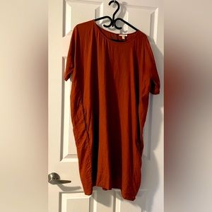 Rust coloured tunic dress